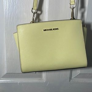 Yellow Michael Kors purse with tags